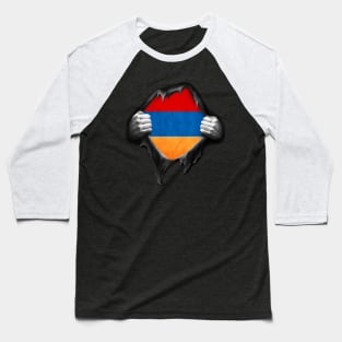 Armenia Flag Armenian Roots DNA Pride Gift Baseball T-Shirt